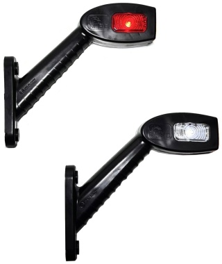 2x lampy obrysowe led KMR8 obrysówki długie TIR laweta bus 178mm 12v 24v