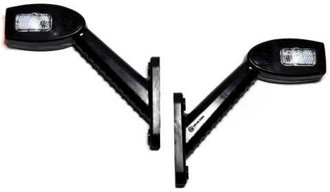 2x lampy obrysowe led KMR8 obrysówki długie TIR laweta bus 178mm 12v 24v