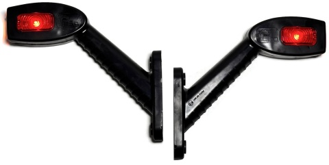 2x lampy obrysowe led KMR8 obrysówki długie TIR laweta bus 178mm 12v 24v