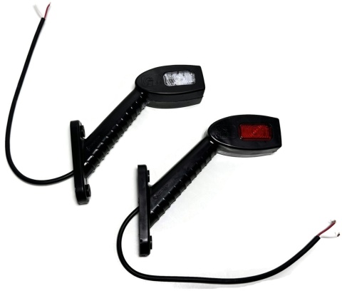 2x lampy obrysowe led KMR8 obrysówki długie TIR laweta bus 178mm 12v 24v