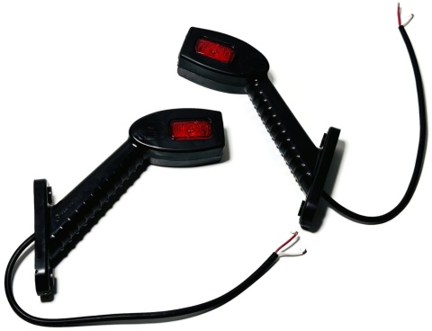 2x lampy obrysowe led KMR8 obrysówki długie TIR laweta bus 178mm 12v 24v