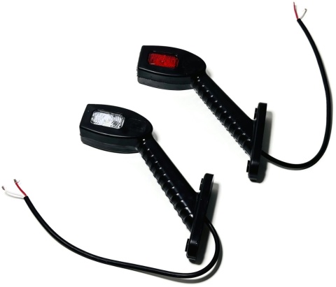 2x lampy obrysowe led KMR8 obrysówki długie TIR laweta bus 178mm 12v 24v