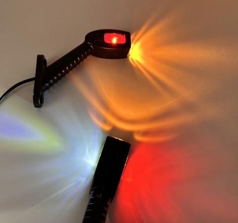 2x lampy obrysowe led KMR8 obrysówki długie TIR laweta bus 178mm 12v 24v