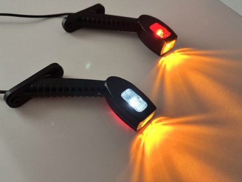 2x lampy obrysowe led KMR8 obrysówki długie TIR laweta bus 178mm 12v 24v