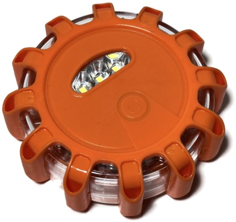 Dysk flara lampa LED awaryjna ostrzegawcza pomarańczowa magnes LF0003