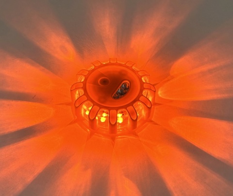 Dysk flara lampa LED awaryjna ostrzegawcza pomarańczowa magnes LF0003