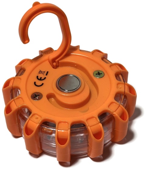 Dysk flara lampa LED awaryjna ostrzegawcza pomarańczowa magnes LF0003