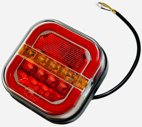 ZESTAW 2X LAMPA LED ZESPOLONA TYLNA NEON MAŁA KWADRATOWA PRZYCZEPKA 12V 24V