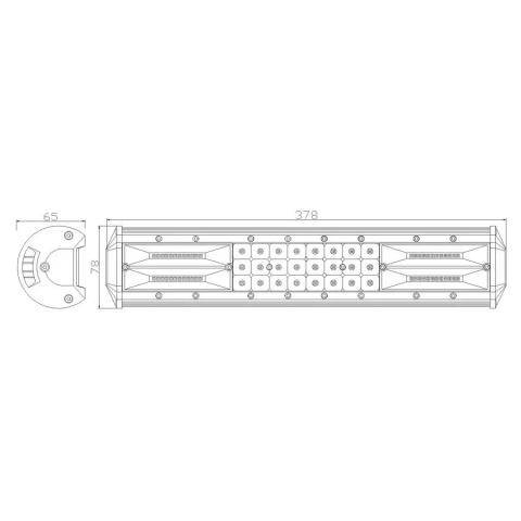 LIGHTBAR 72 LED REFLEKTOR SZPERACZ COMBO DALEKOSIĘŻNY ROBOCZY 37CM 12V 24V