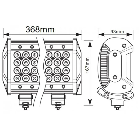 LIGHTBAR PANEL 60 LED CREE COMBO LAMPA DALEKOSIĘŻNA ROBOCZA 180W 12V 24V