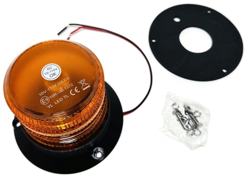 Lampa błyskowa ostrzegawcza led wózek widłowy kogut żółty 10-110v Lampa błyskowa ostrzegawcza led wózek widłowy kogut żółty 10-110v
