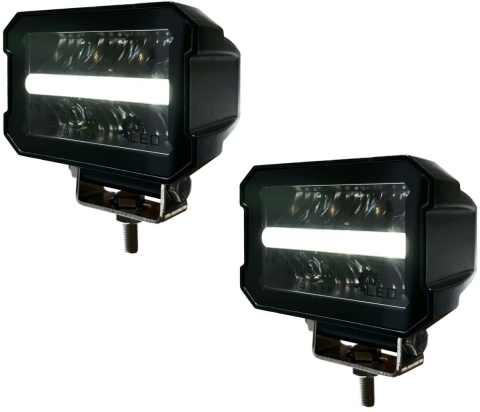 2x Lampa dalekosiężna 6 LED reflektor drogowy homologacja pozycja 12v 24v