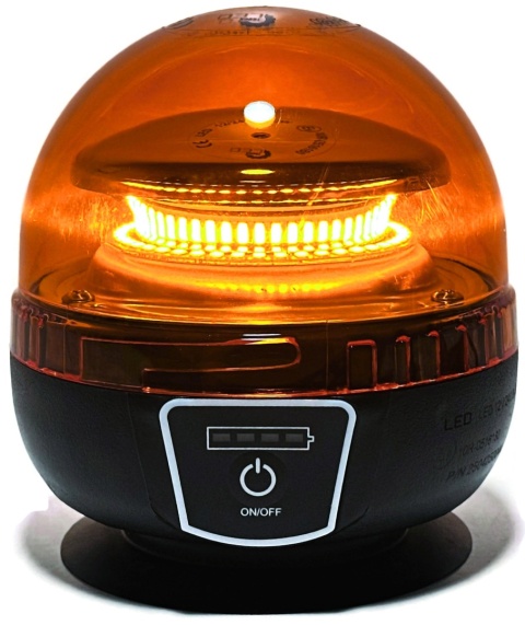 Lampa ostrzegawcza LED bezprzewodowa kogut led na akumulator + PILOT