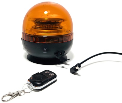 Lampa ostrzegawcza LED bezprzewodowa kogut led na akumulator + PILOT