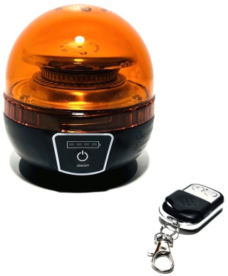 Lampa ostrzegawcza LED bezprzewodowa kogut led na akumulator + PILOT