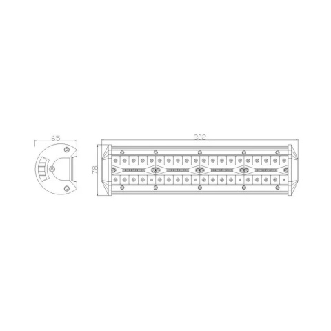 MINI LIGHTBAR 80 LED LAMPA DALEKOSIĘŻNA ROBOCZA COMBO QUAD OFF-ROAD 12V 24V