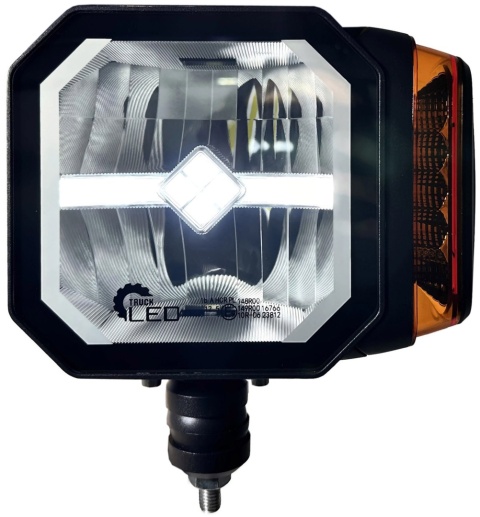 Reflektor LED drogowy mijania kierunkowskaz pozycja grzany klosz 12v 24v