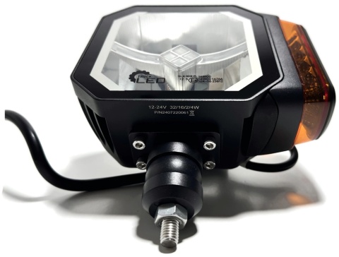 Reflektor LED drogowy mijania kierunkowskaz pozycja grzany klosz 12v 24v