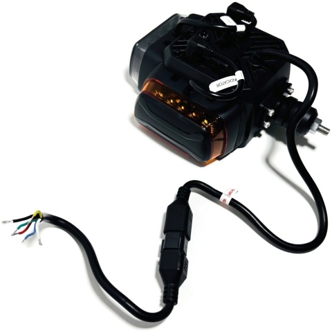 Reflektor LED drogowy mijania kierunkowskaz pozycja PM grzany klosz 12v 24v