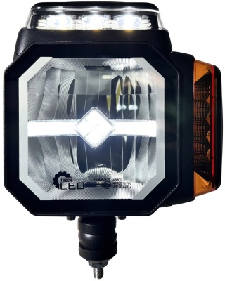 Reflektor LED drogowy mijania kierunkowskaz pozycja PM grzany klosz 12v 24v