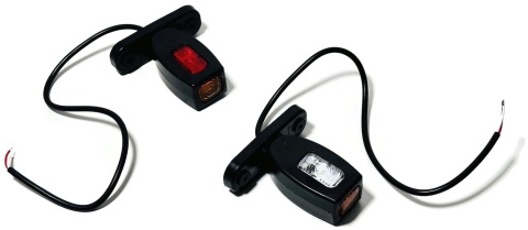 Zestaw 2 x obrysówka lampa obrysowa LED 10cm KMR8 gumowa krótka 12v 24v