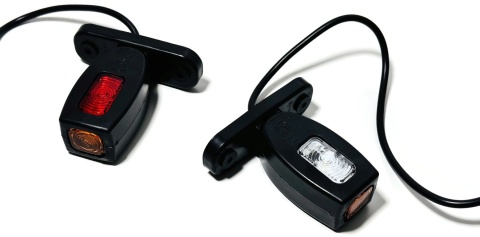 Zestaw 2 x obrysówka lampa obrysowa LED 10cm KMR8 gumowa krótka 12v 24v