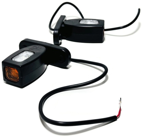 Zestaw 2 x obrysówka lampa obrysowa LED 10cm KMR8 gumowa krótka 12v 24v