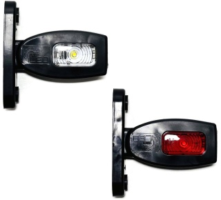 Zestaw 2 x obrysówka lampa obrysowa LED 10cm KMR8 gumowa krótka 12v 24v