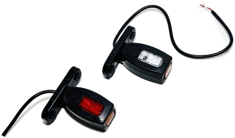 Zestaw 2 x obrysówka lampa obrysowa LED 10cm KMR8 gumowa krótka 12v 24v