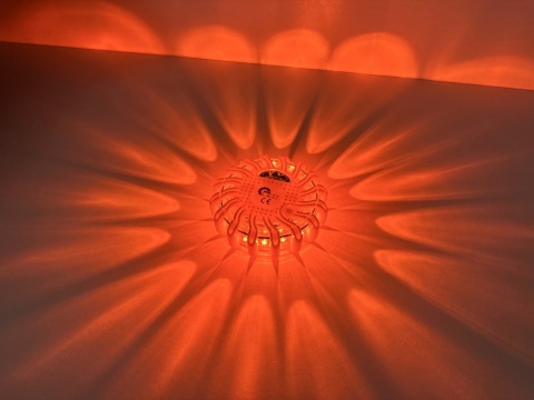 Zestaw 6x dysk flara lampa LED awaryjna ostrzegawcza walizka ładowarki