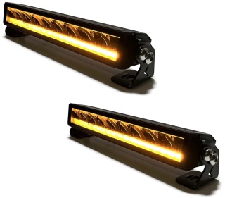 2x Halogen drogowy dalekosiężny 9 LED stroboskop lightbar bezel-less 12-24V