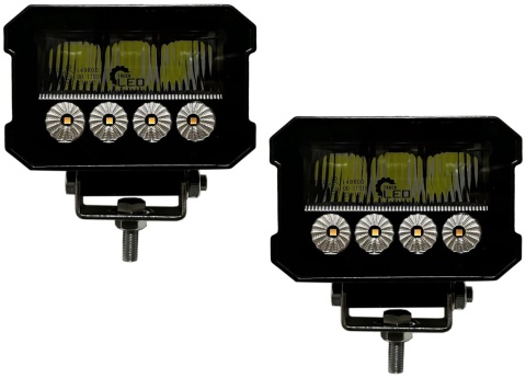 2x Lampa dalekosiężna LED reflektor drogowy stroboskop homologacja 12V 24V