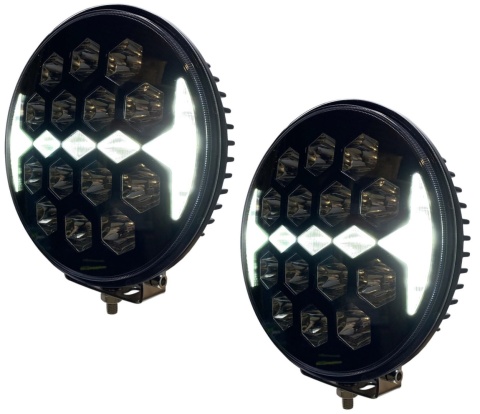 2x Reflektor drogowy LED lampa dalekosiężna okrągła cree BAT 12v 24v