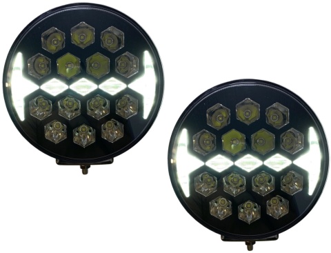 2x Reflektor drogowy LED lampa dalekosiężna okrągła cree BAT 12v 24v