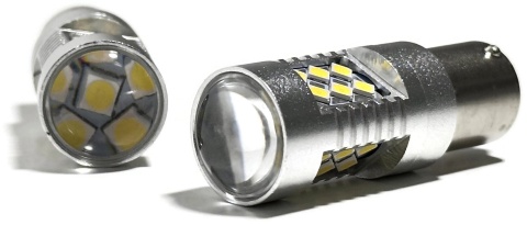 2x Żarówka LED BA15S P21W BIAŁA canbus dzienne cofania SMD 12V 24V