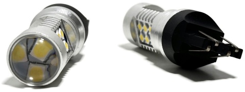 2x Żarówka LED W21/5W 7443 T20 biała canbus pozycja stop dwuwłóknowa 12-24V