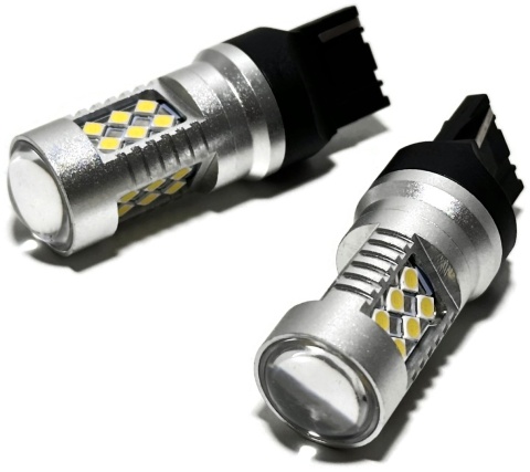 2x Żarówka LED W21W T20 7440 BIAŁA canbus dzienne cofania SMD 12V 24V