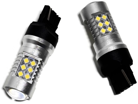 2x Żarówka LED W21W T20 7440 BIAŁA canbus dzienne cofania SMD 12V 24V