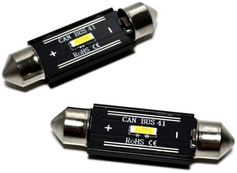 2x Żarówka samochodowa LED C10W 41mm canbus UltraBright SMD rurkowa 12v 24v