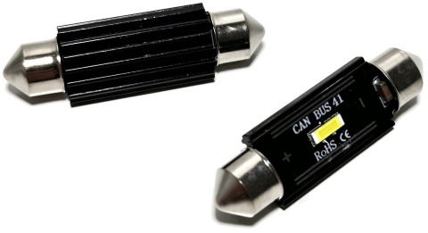 2x Żarówka samochodowa LED C10W 41mm canbus UltraBright SMD rurkowa 12v 24v