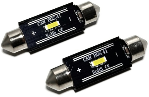 2x Żarówka samochodowa LED C10W 41mm canbus UltraBright SMD rurkowa 12v 24v