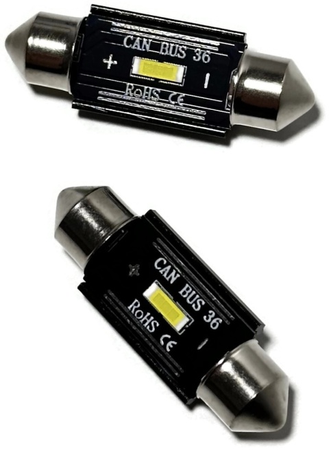 2x Żarówka samochodowa LED C5W 36mm canbus UltraBright SMD rurkowa 12v 24v