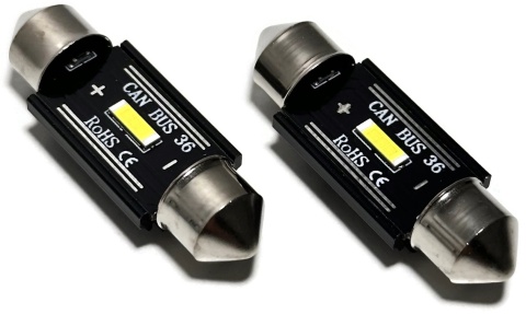 2x Żarówka samochodowa LED C5W 36mm canbus UltraBright SMD rurkowa 12v 24v