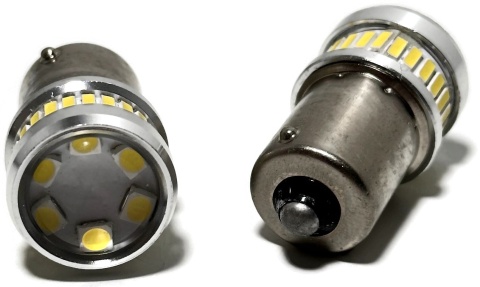 2x Żarówka samochodowa LED R5W R10W BA15S CanBus biała 30xSMD 12v 24v