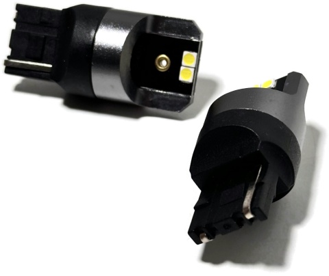 2x Żarówka samochodowa LED W21W T20 7440 BIAŁA CanBus PRO DRL 4 SMD 12V 24V
