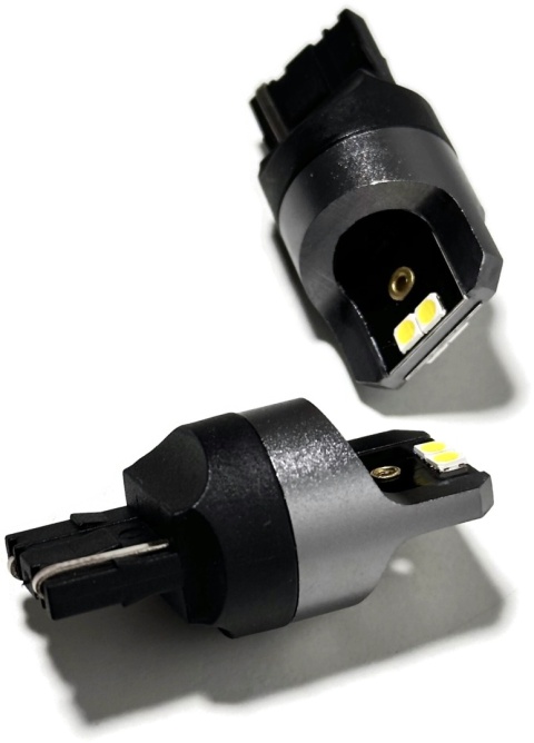 2x Żarówka samochodowa LED W21W T20 7440 BIAŁA CanBus PRO DRL 4 SMD 12V 24V