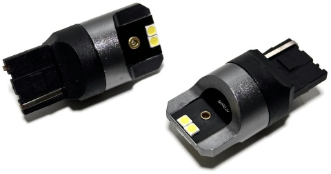 2x Żarówka samochodowa LED W21W T20 7440 BIAŁA CanBus PRO DRL 4 SMD 12V 24V