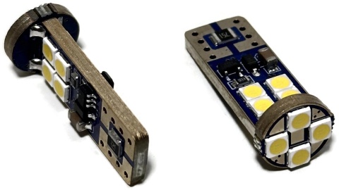 2x Żarówka samochodowa 12 LED W5W T10 R10 CanBus postój biała SMD 12v 24v