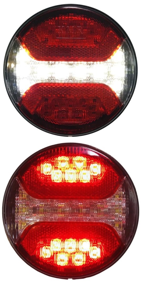 4x Lampa okrągła LED pozycja stop przeciwmgielny wsteczny kierunki 12-24v
