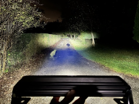 2x Halogen drogowy dalekosiężny 9 LED stroboskop lightbar bezel-less 12-24V